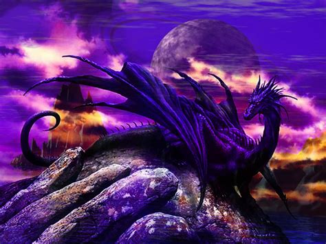 71 Purple Dragon Wallpaper