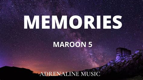 Maroon 5 Memories Lyric Video Youtube