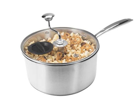 Zippy Pop And Roast Stainless Steel Stovetop Popcorn Popper