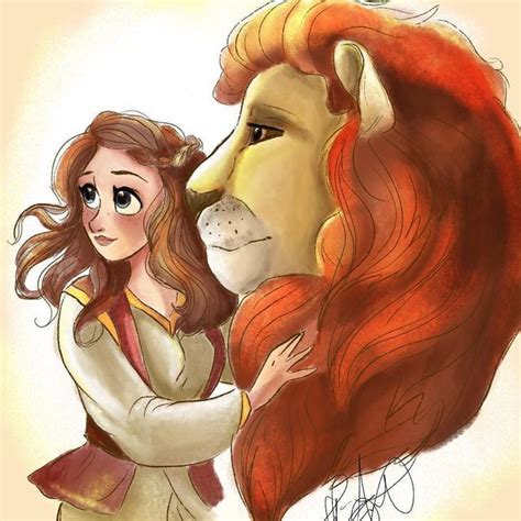 Art Of Narnia Aslan And Lucy By Dramaticparrot The Utter East