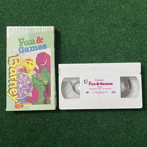 Barney Barneys Fun And Games Vhs 2000 Classic Collection Purple
