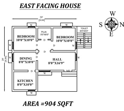 X The Perfect Bhk East Facing House Plan As Per Vastu Shastra