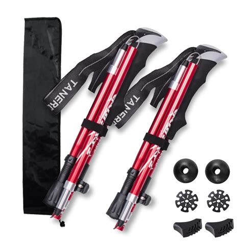 With Exclusive Discounts 5 Section Outdoor Fold Trekking Poles Stick Nordic Walking Hiking Anti