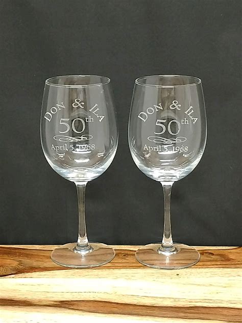 50th Anniversary Ts This Wind Glass Set Was Specially Made For A