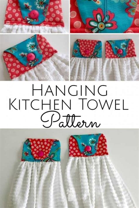 Hanging Kitchen Towels With Velcro Diy Hanging Towels Hand Stamped