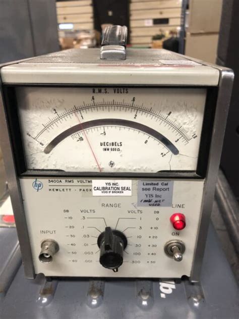 Hp Hewlett Packard Model 3400a Rms Voltage Voltmeter Tested And Powers