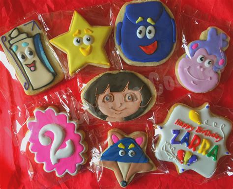 Dora The Explorer Birthday Custom Decorated Cookies Birthday Decorated