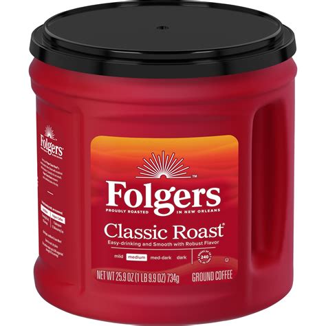 Folgers Classic Roast Ground Coffee Medium Roast Coffee Ounce