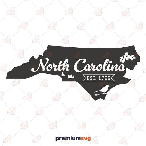 North Carolina State Svg Design Vector Files Premiumsvg