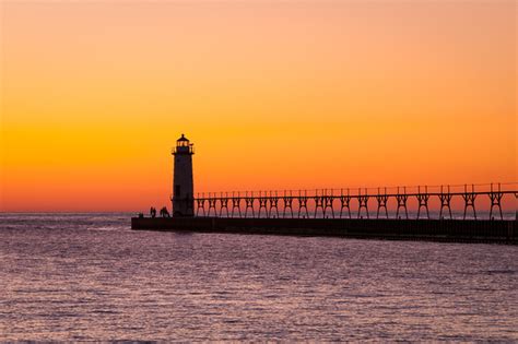 Koenig Fine Art Photography Lighthouses Seascapes Orange Sky At