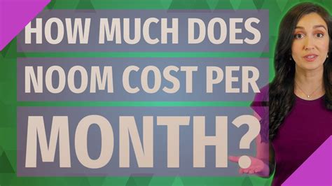 How Much Does Noom Cost Per Month YouTube