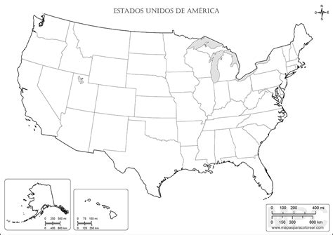 Mapa De Estados Unidos Para Colorear Mapa De Estados Unidos Reverasite