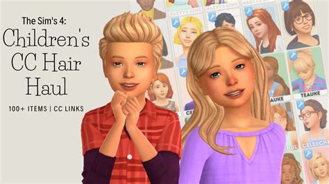 The Sims 4 Maxis Match Childrens Cc Hair Haul 100 Items Cc Links