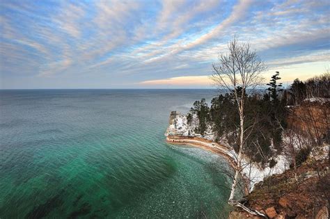 Winter At Miners Castle Lake Superior Pictured Rocks National