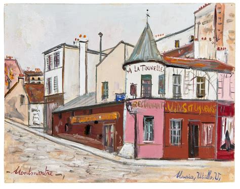 Bid Now Maurice Utrillo 1883 1955 A La Tourelle Rue Lamarck Circa