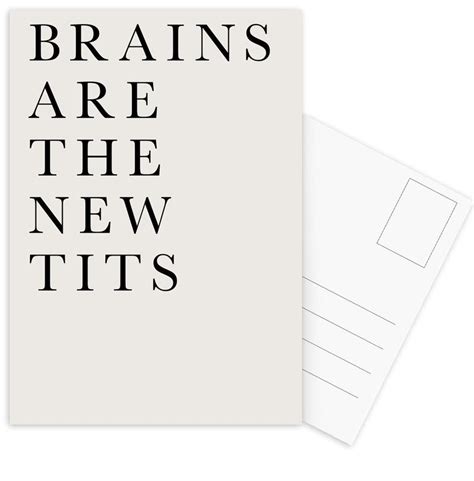 Brains Are The New Tits Postcard Set Juniqe
