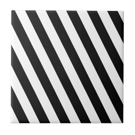 Black And White Stripes Ceramic Tiles Zazzle