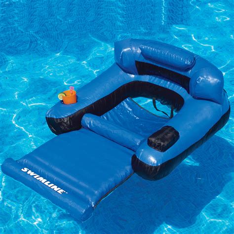 55 Water Sports Blue And Black Inflatable Ultimate Floating Swimming