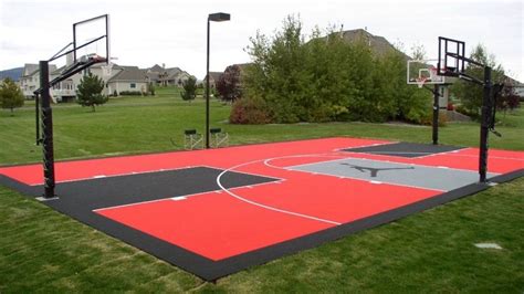 Outdoor Basketball Court With Air Jordan Logo Outdoor Basketball