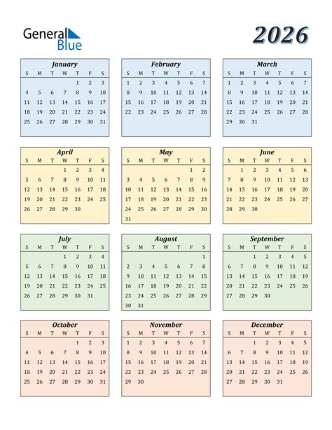 2026 Calendar Pdf Word Excel