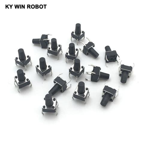 100pcslot 6x6x9mm 4 Pin Tactile Tact Push Button Micro Switch Direct