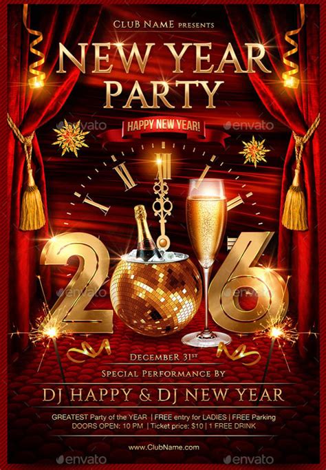 Free New Years Eve Flyer Template Creative Professional Templates