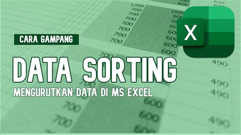 Cara Mengurutkan Data Dan Angka Data Sorting Di Excel Tutorial Excel Basic YouTube