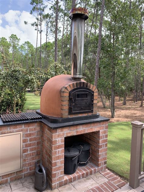 brick pizza oven wood fired outdoor