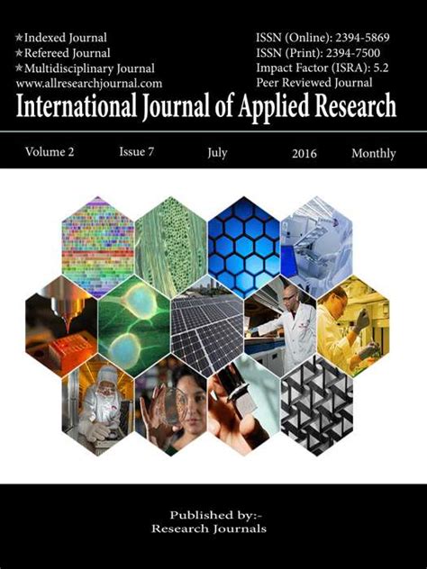 Buy International Journal Of Applied Research Subscription Akinik