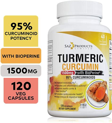 Organic Turmeric Curcumin With BioPerine Potent Anti Inflammatory