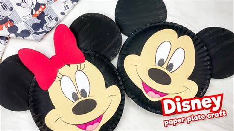 Mickey And Minnie Mouse Paper Plate Craft Youtube