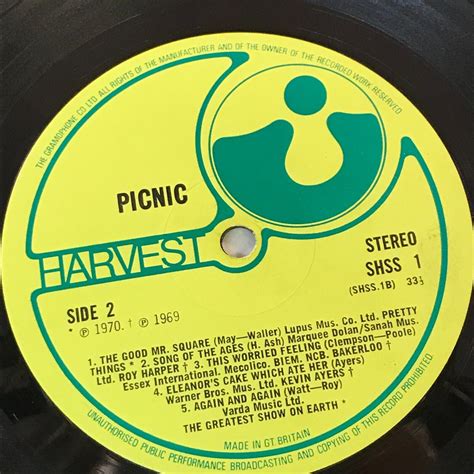 Various Picnic A Breath Of Fresh Air 1970 Uk Double Vinyl Lp Syd