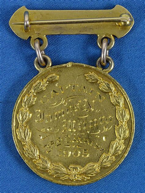 Named 1905 Army Cavalry Division 14k Gold Marksmanship Medal For A 3rd