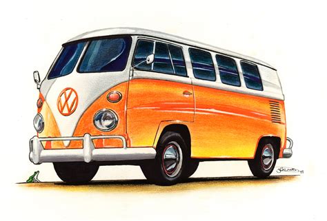 Volkswagen Bus Drawing At Getdrawings Free Download