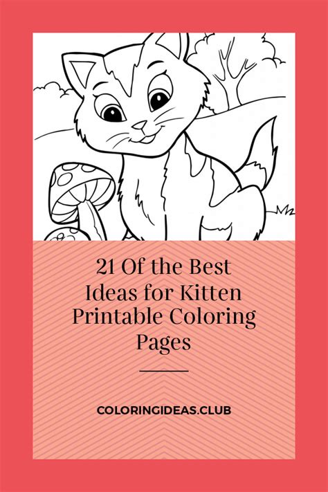 Of The Best Ideas For Kitten Printable Coloring Pages Printable