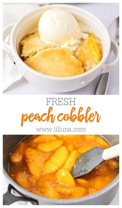 Homemade Fresh Peach Cobbler Recipe Lil Luna