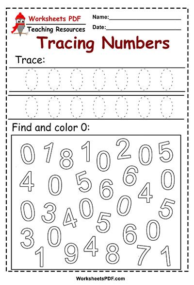 Tracing Numbers 1 50 Worksheets