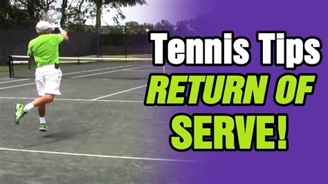 Return Of Serve Tennis Tips By Youtube
