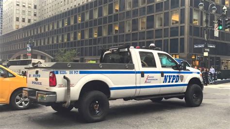 Rare Nypd Pick Up Truck Patrolling On Lexington Avenue In Midtown