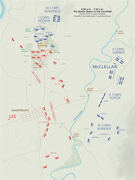 Antietam Battle Maps Antietam National Battlefield Us National