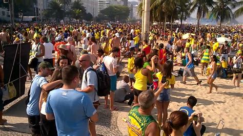 fifa world cup brazil is a big party on copacabana beach youtube