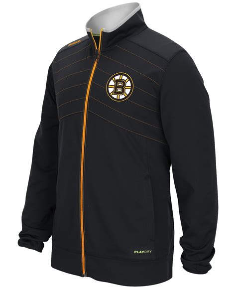 Lyst Reebok Mens Boston Bruins Center Ice Warm Up Jacket In Black