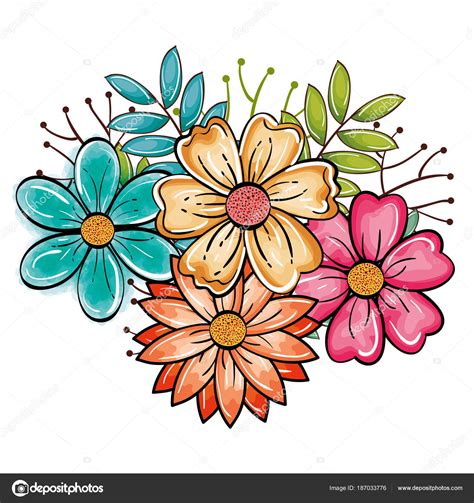 Beautiful Flowers Design — Stock Vector © Yupiramos 187033776
