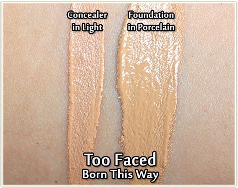 Too Faced Born This Way Foundation Concealer Review Swatches