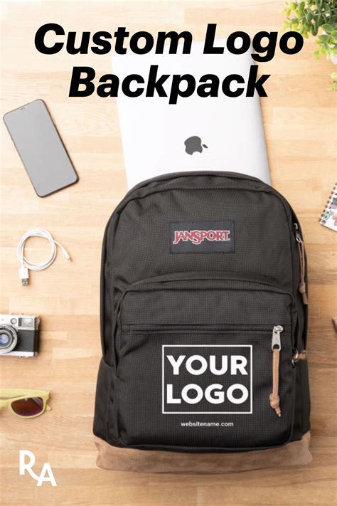 Any Shape Business Logo Custom Text Jansport Backpack Zazzle