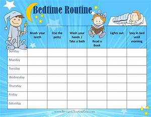 Brush Book Bed A Printable Bedtime Routine Chart For Kids Free