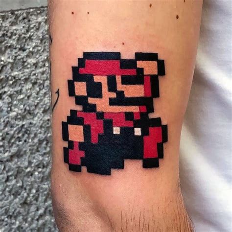 Each block that makes up mario is called a pixel. 90 Mario Tattoo Ideas For Men - Video Game Designs
