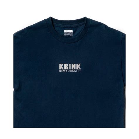 Krink Logo T Shirt Navy Silver Highlights