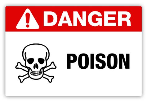 Danger Poison Label Creative Safety Supply