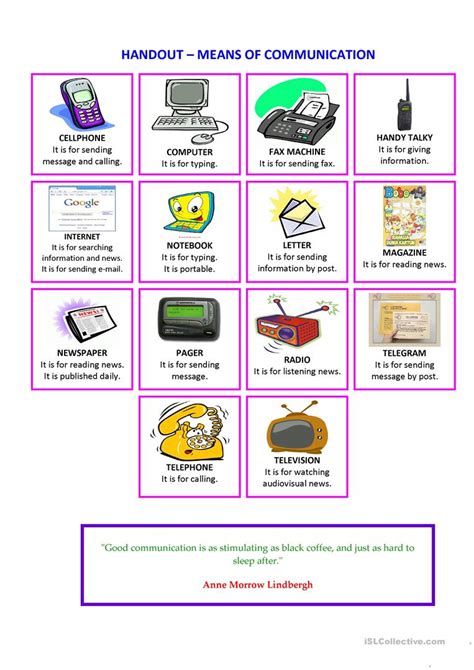 Free Printable Worksheets On Means Of Communication Lexias Blog